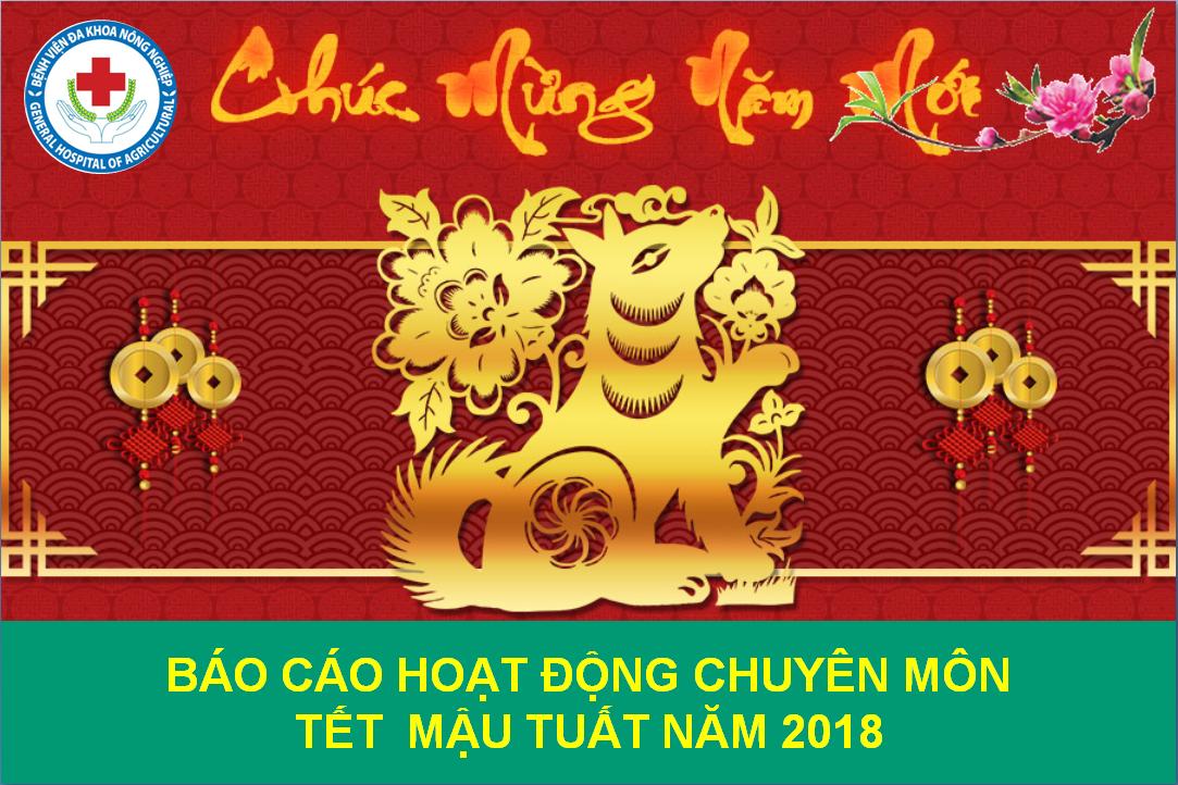 Báo cáo công tác cấp cứu, thu dung bệnh nhân dịp tết Mậu Tuất năm 2018