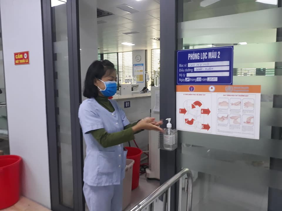 Một số giải pháp của khoa Thận niệu lọc máu, BVĐK Nông nghiệp giúp phòng chống và giảm tối đa sự lây nhiễm trong thời điểm dịch covid19