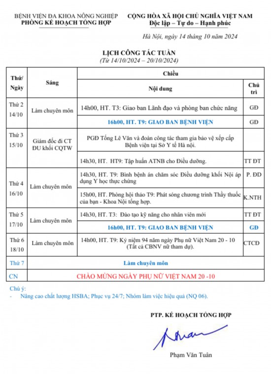 Lich tuan 14-10-2024